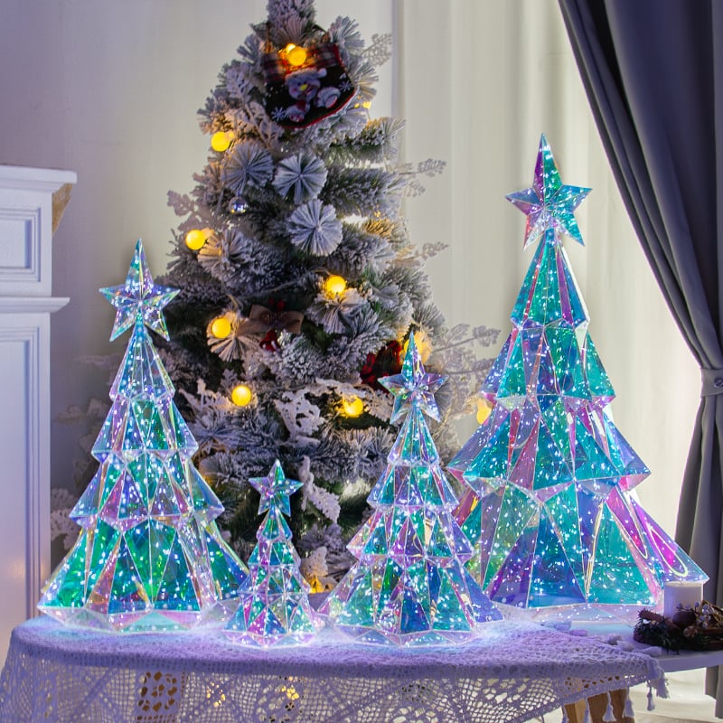 LumaFrost™ RGB Holographic Figures — Ignite Unforgettable Holiday Magic with Vibrant, Ever-Changing Light Shows