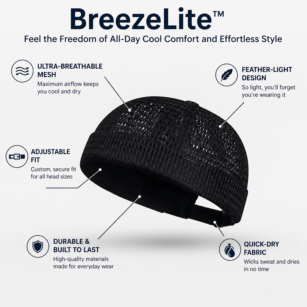 BreezeLite™ — Feel the Freedom of All-Day Cool Comfort and Effortless Style
