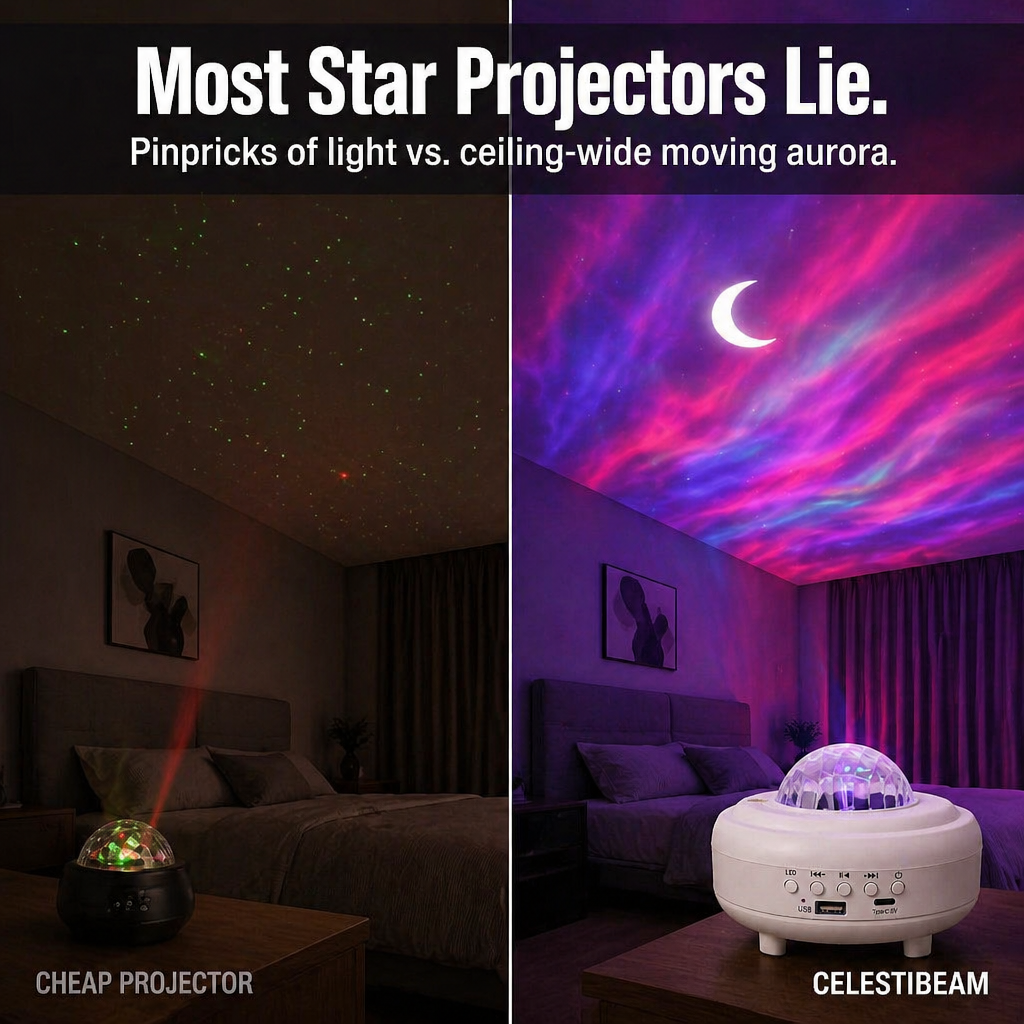 CelestiBeam™ — Float Away Beneath Aurora Ripples Without Leaving Your Bed
