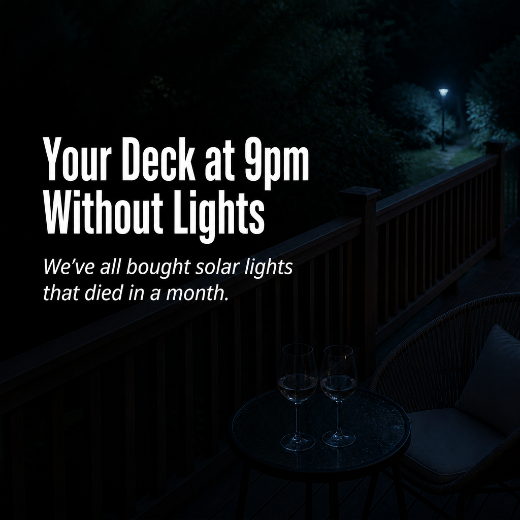 SolarGarden™ — Illuminate Your Deck All Night Without Any Wires or Tools
