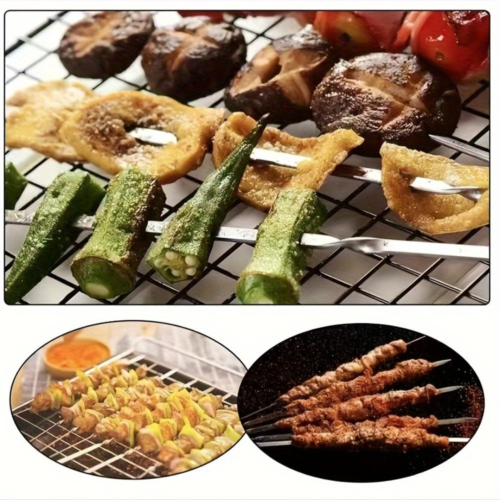 GrillMaster Pro – Premium Stainless Steel Skewers with Organizer Tube