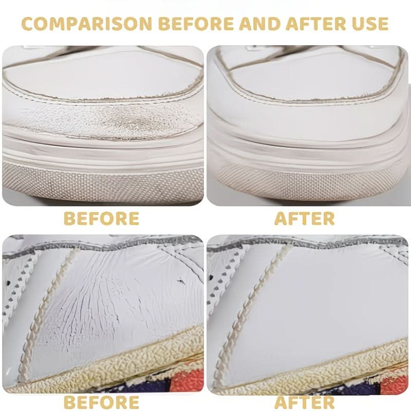 White Leather Repair Cream with Brush for Edge Filling