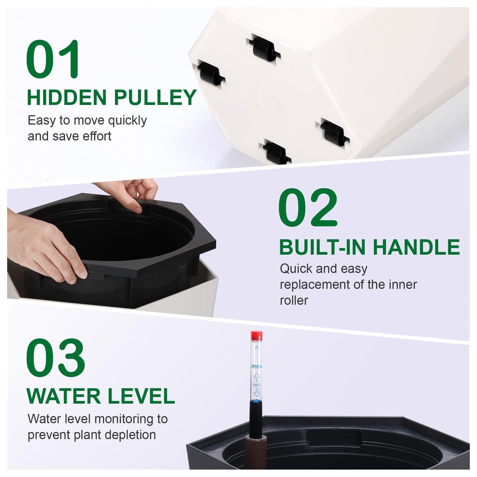 EcoGrow – Mobile Self-Watering Planter Duo