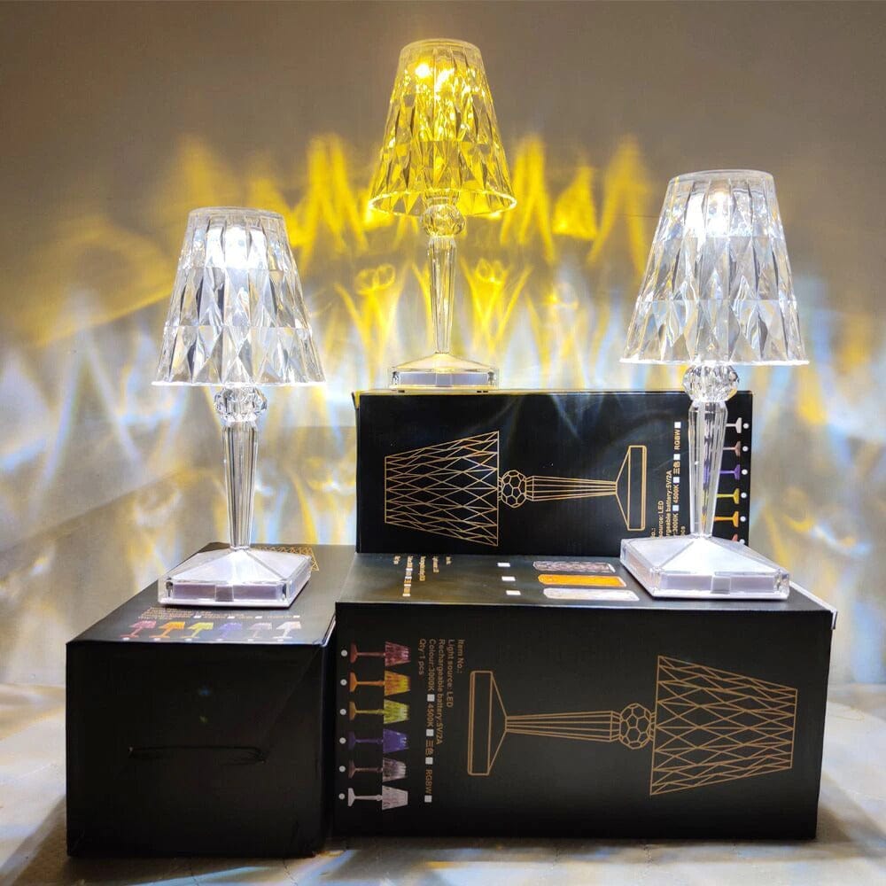 LED Crystal Glass Table Lamp