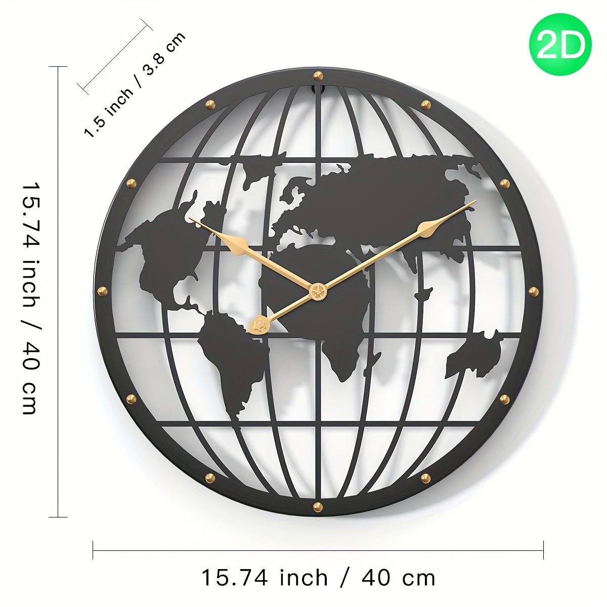 Sophisticated 40CM Decorative Metal Wall Clock