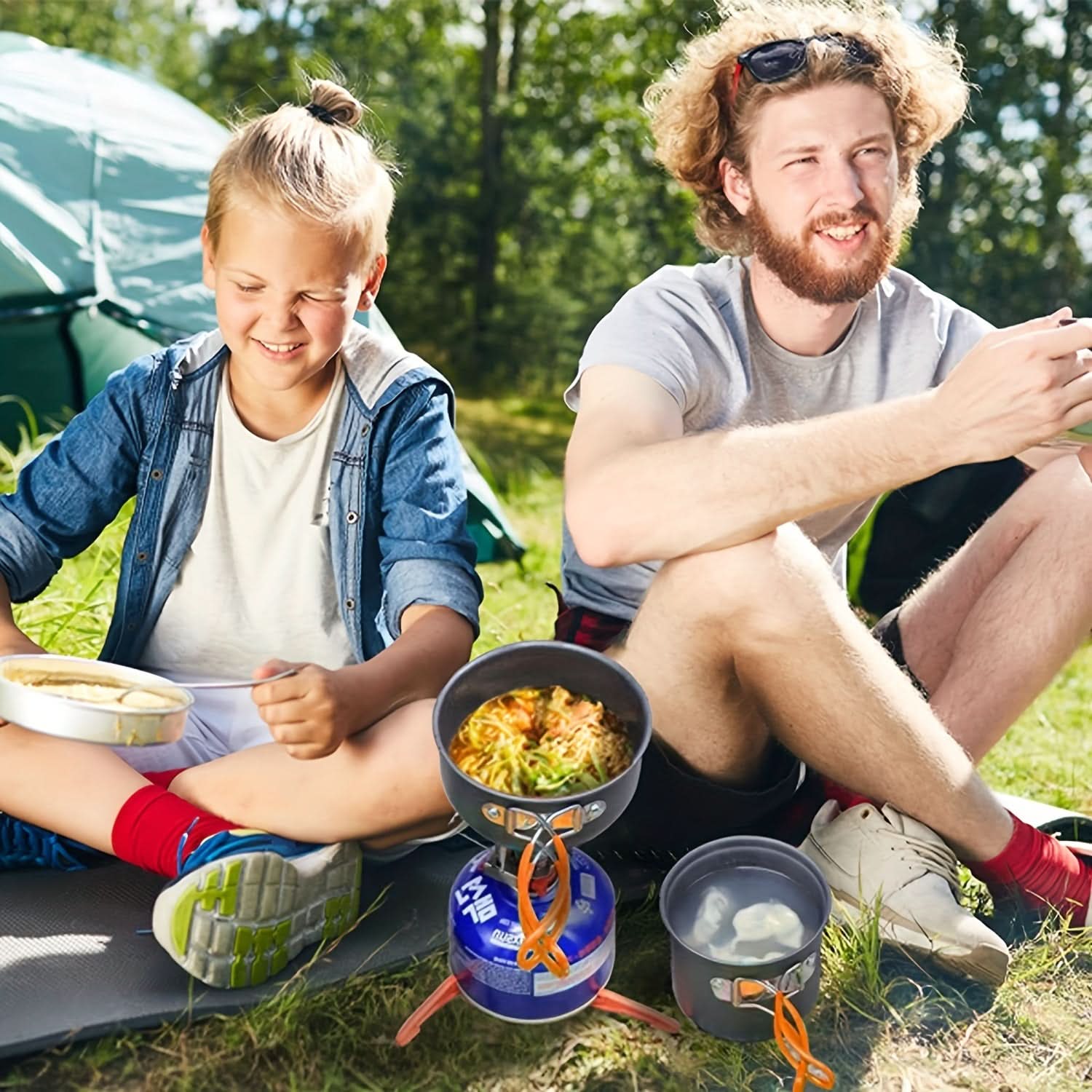 Backpacking Cooking Set with Fork and Spoon