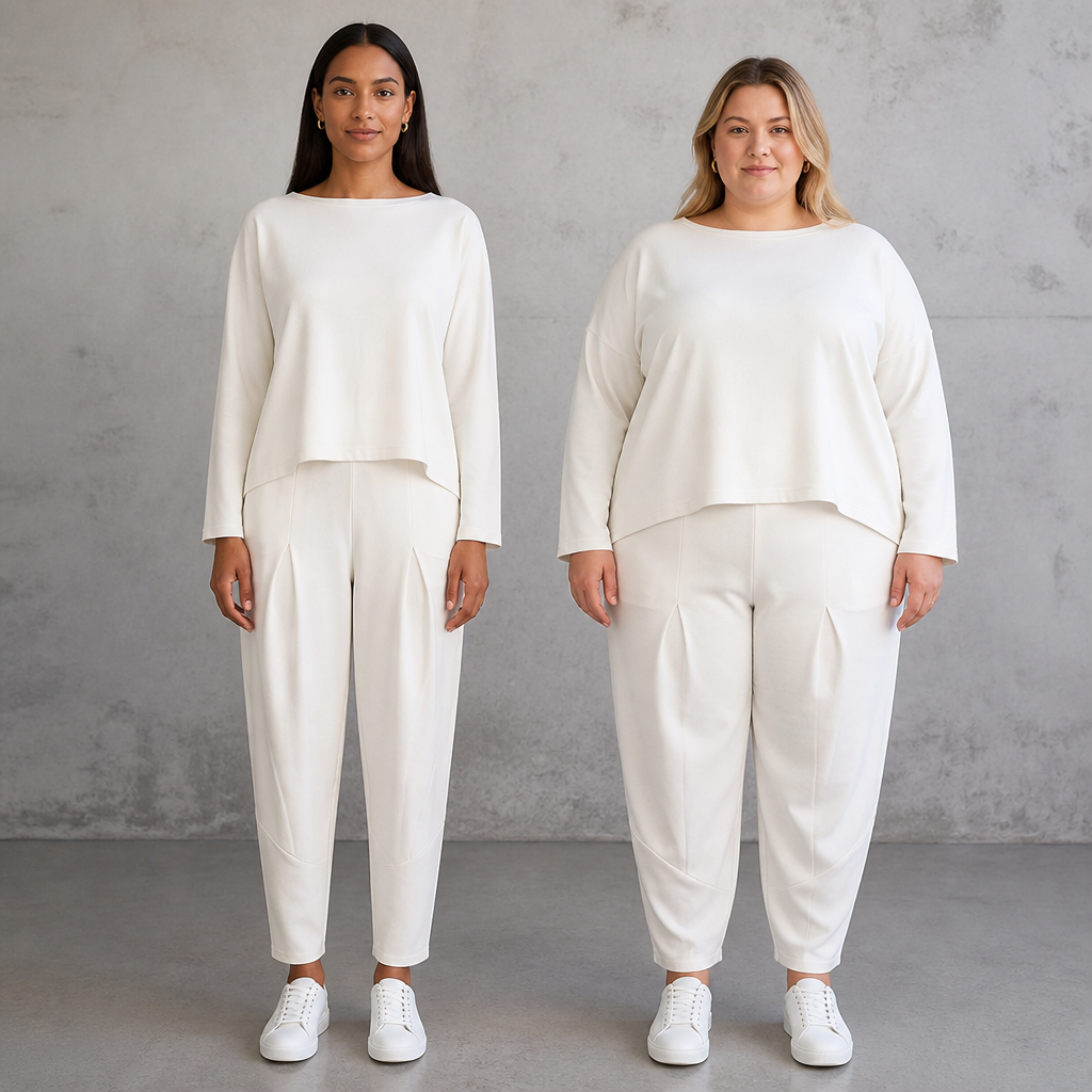 VeloraEase™ – Relaxed Two-Piece Lounge Set with Pocketed Tapered Trousers