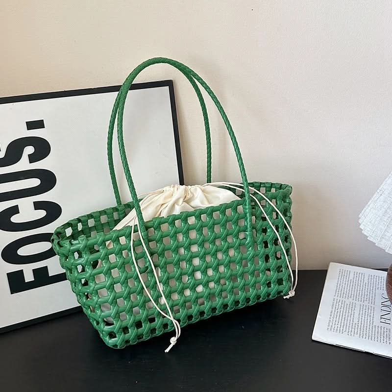 Summer Woven Shoulder Tote Bag