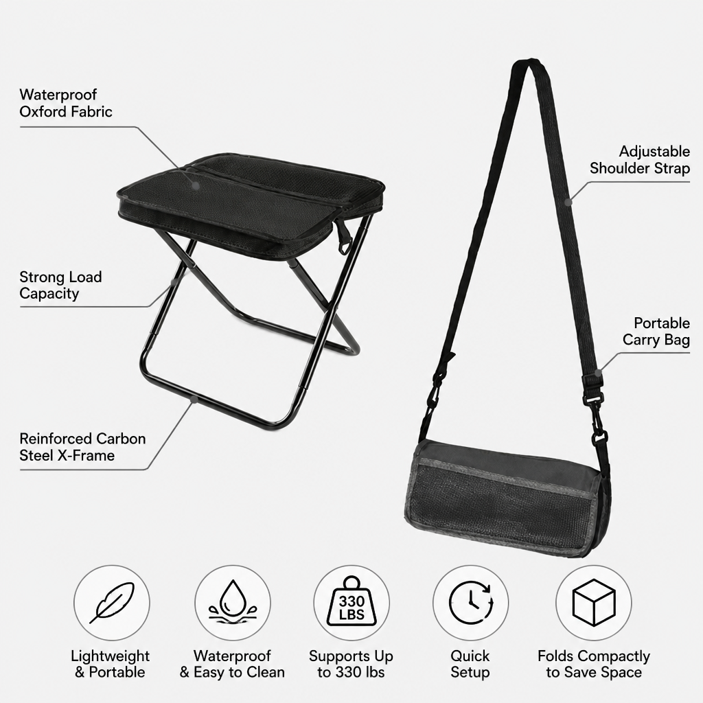 TrailNest™ Portable Seat — Adventure-Ready Comfort That Moves as Light as You Do