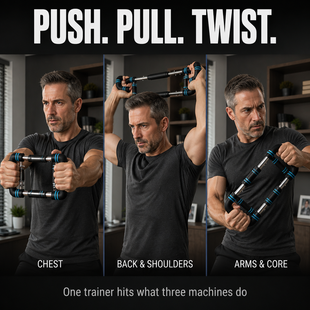 IronVibe™ Adjustable Twister — Tone Stronger Arms, Chest & Back in Just 10 Minutes