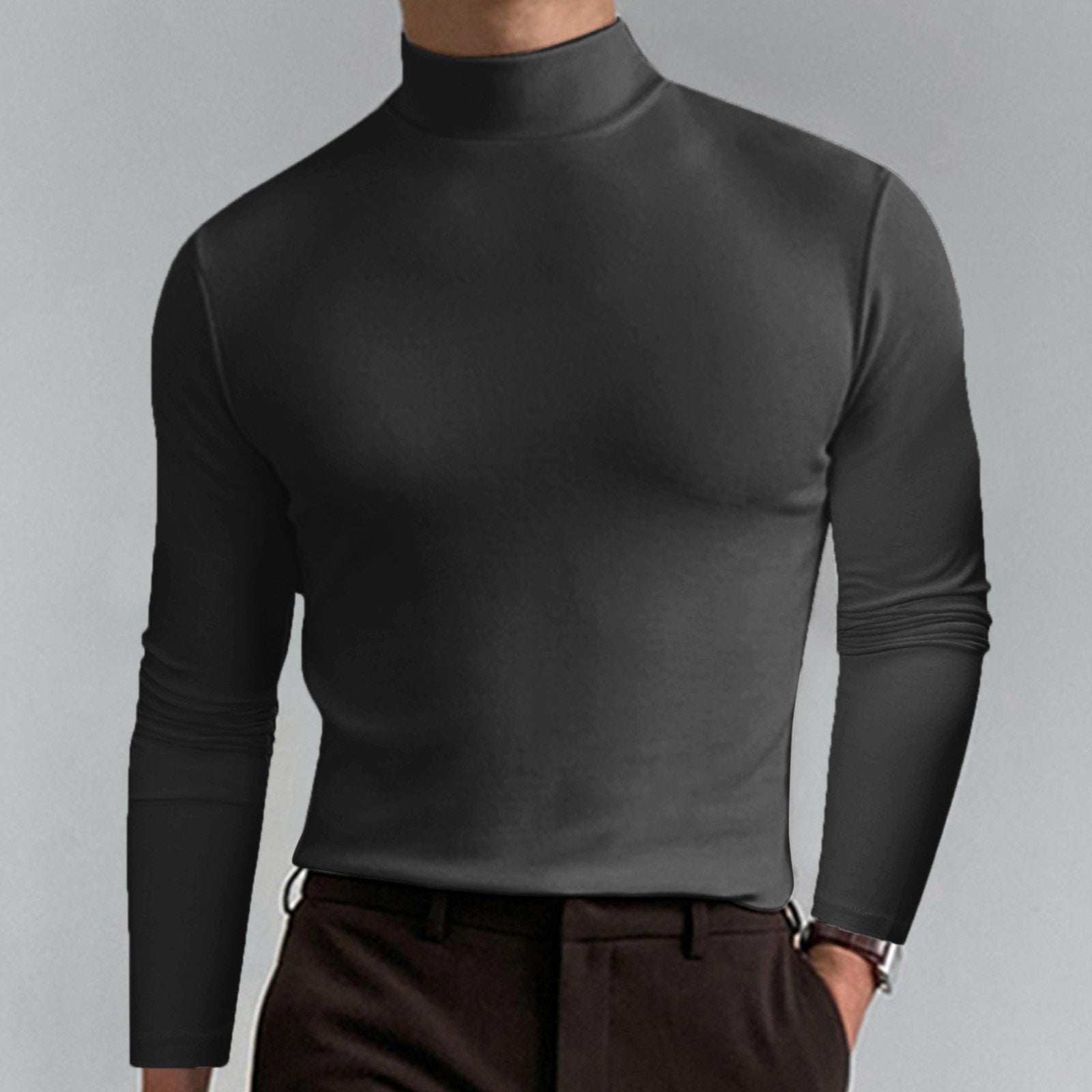 Marsilio™ – Men’s Sculpting Slim-Fit Mock Turtleneck