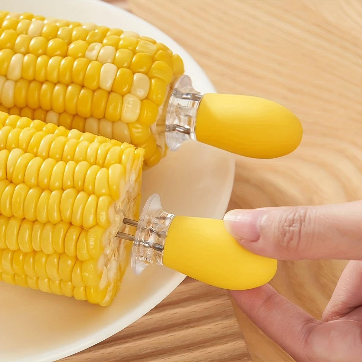EasyServe Stainless Steel Corn Handlers for Effortless BBQ Enjoyment