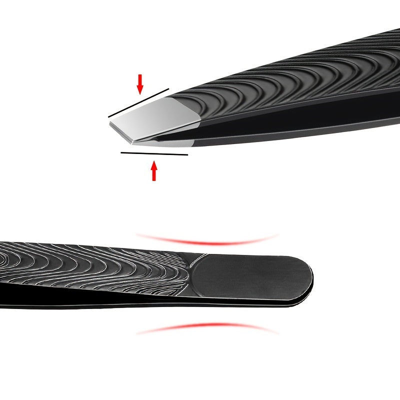 SculptSure - Precision Black Angled Eyebrow Tweezers