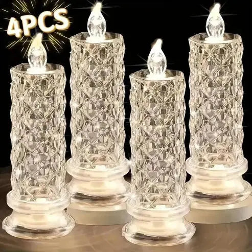 Crystal Glow LED Candles – Luminous Light Memories for the Holiday Season