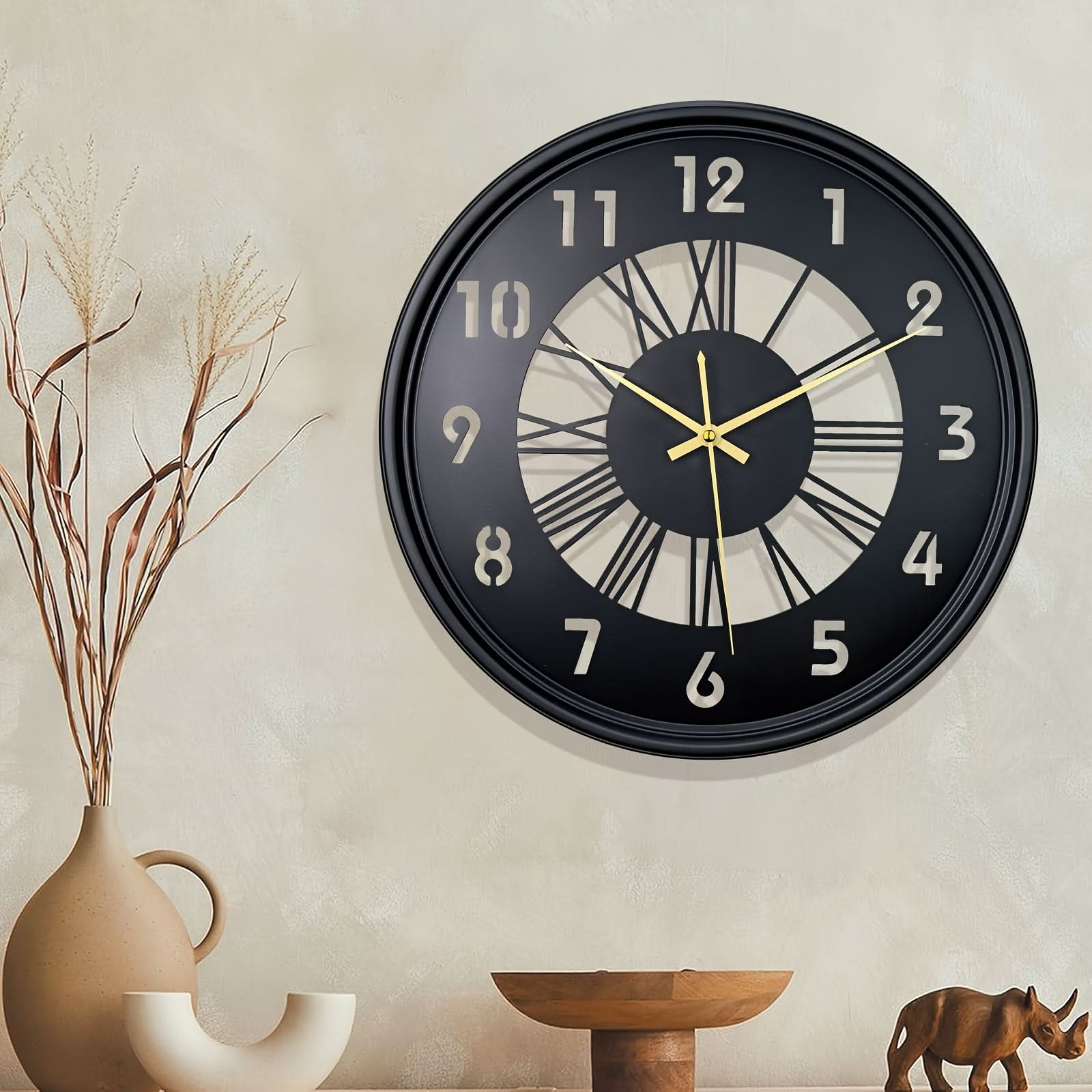 Round Wall Clock in Iron with Silent Mechanism