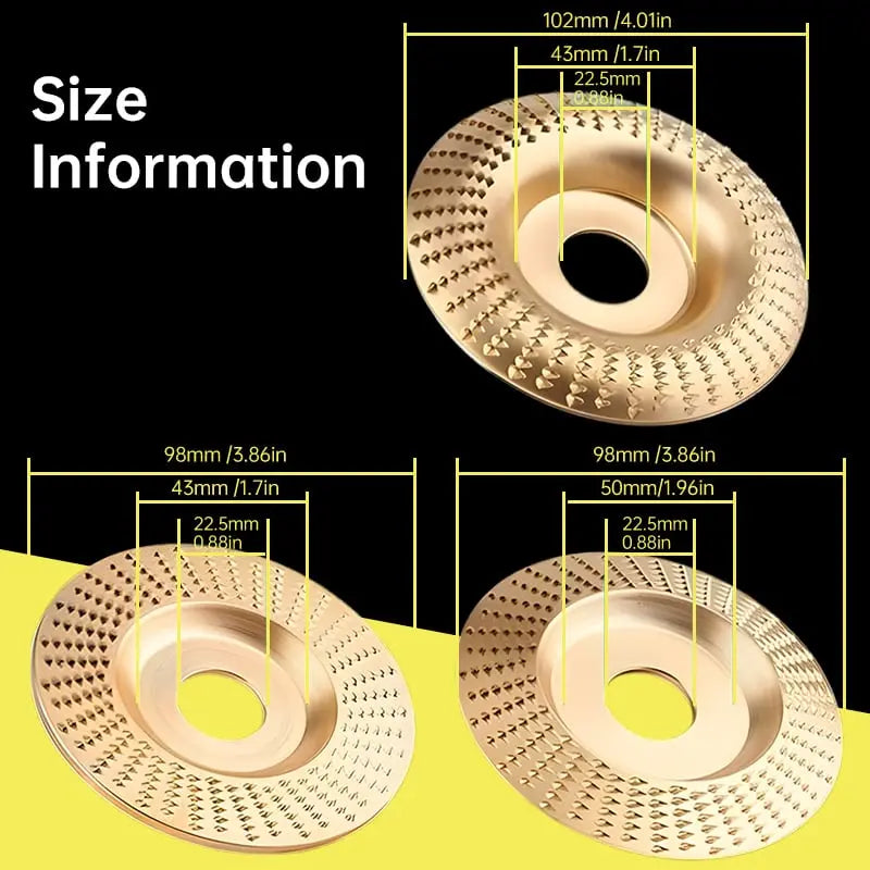 TimberEdge™ 3-Piece Wood Carving Disc Set — Unleash Flawless Precision and Effortless Control in Every Cut