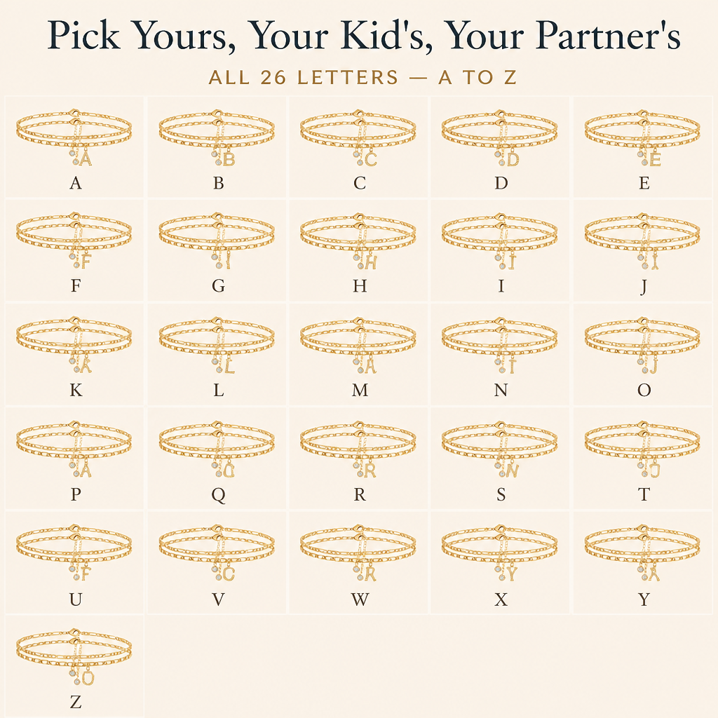 LuminaGleam™ — Pile Up Your Initial in Gold That Lasts Beyond Summer