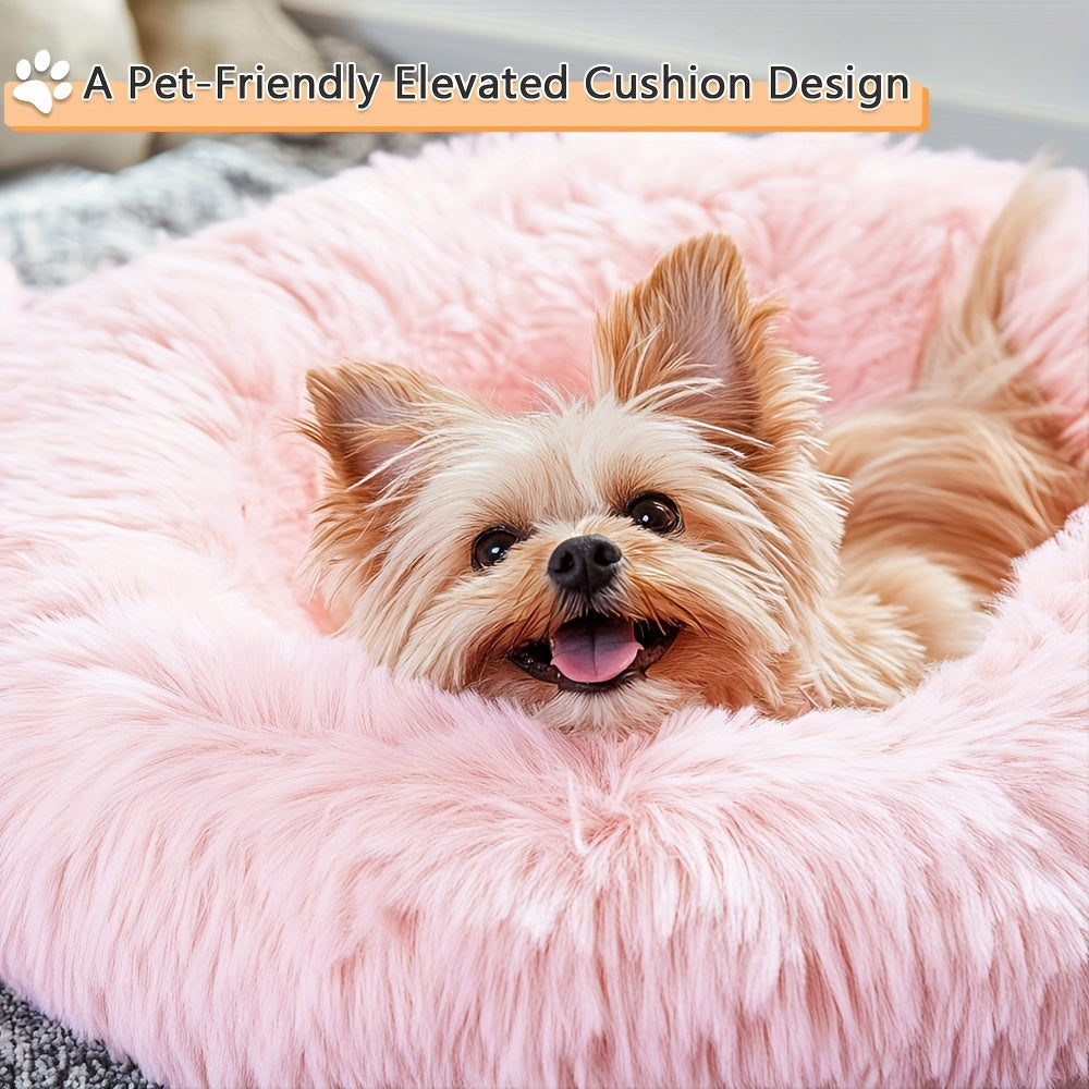 CozyNest - Plush Donut Pet Bed for Dogs and Cats of All Sizes