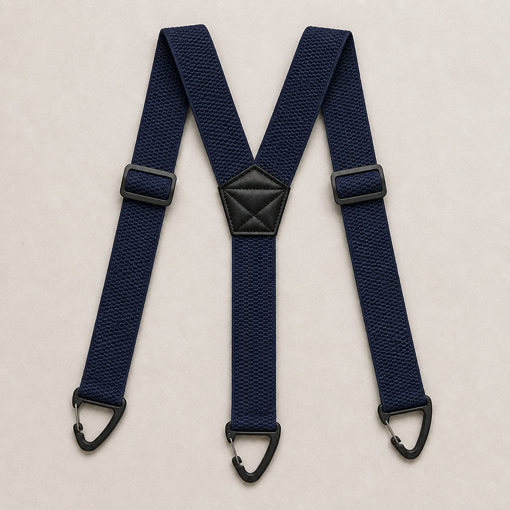 IronMark™ – Rugged Belt-Loop Suspenders with Carabiner Hook Clips