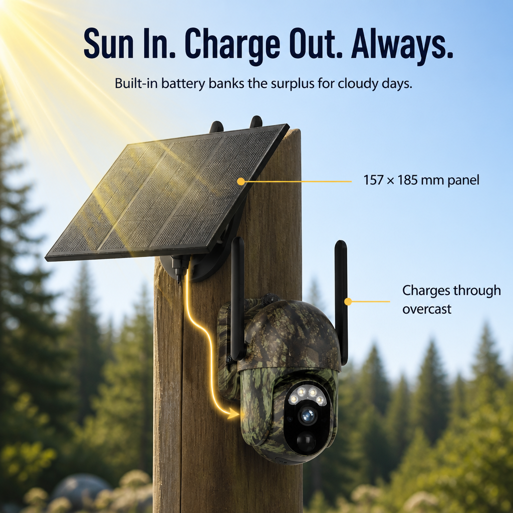 SolaraGuard™ — Monitor Your Land Around the Clock Without Batteries or Wires