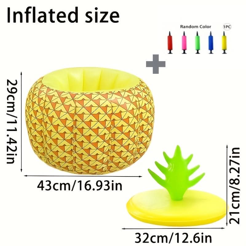 Inflatable Pineapple Drink Cooler for Summer Gatherings and Outdoor Fun