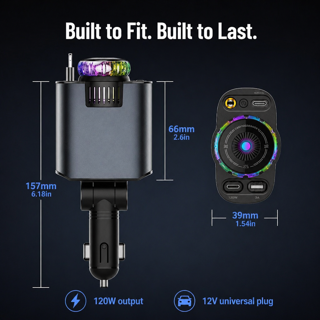 LumiVibe™ — Power, Scent & Star-Project Your Car with One Plug