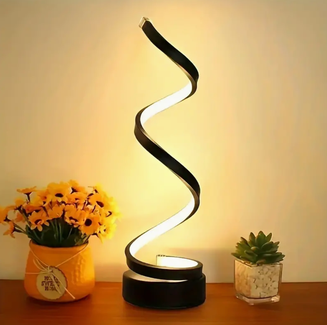Spiral Table Lamp | Modern Dimmable USB Desk Lamp | Bedside Lamp | Table Lamp