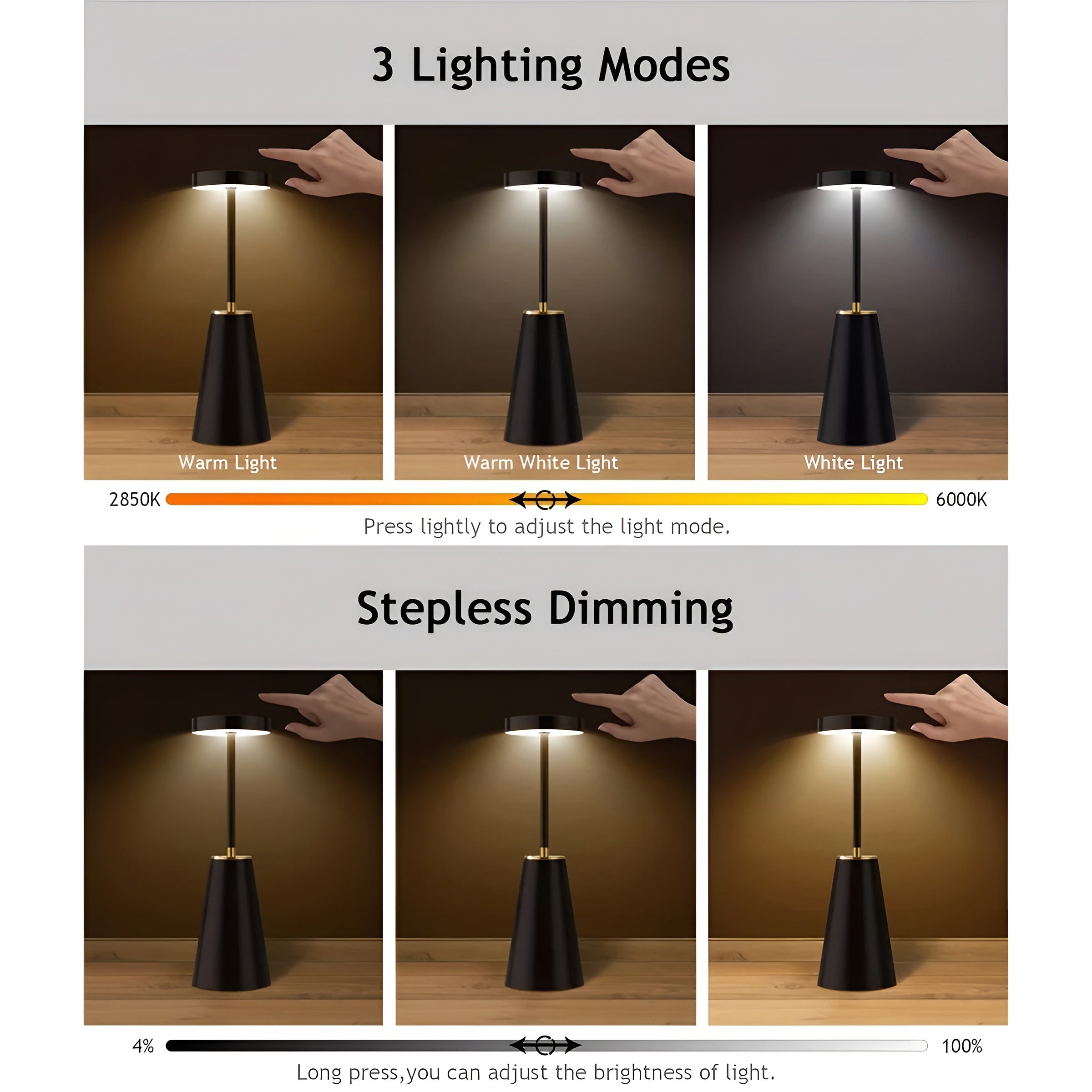 Sleek Lamp - Luxury Wireless LED Table Lamp for Contemporary Ambience