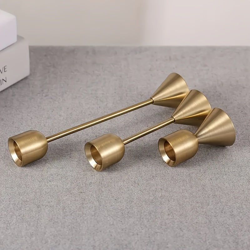 Trinity Flame – 3-Piece Modern Candle Holder Ensemble
