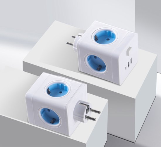 Power Cube Extension with 4 Sockets and USB Charging Ports
