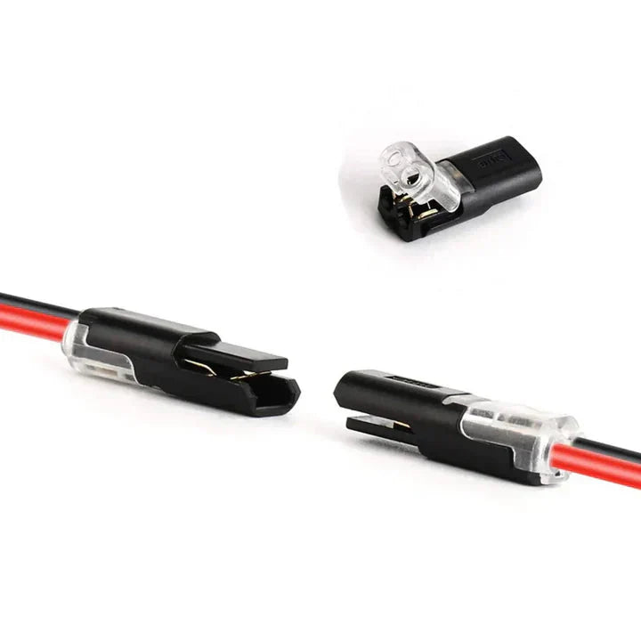 50-Pack Plug-In Connectors for 2-Pole Cables – No Stripping Needed