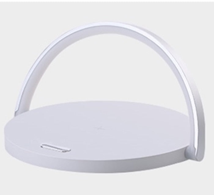 LED Nightstand Lamp Featuring Wireless Charging Pad
