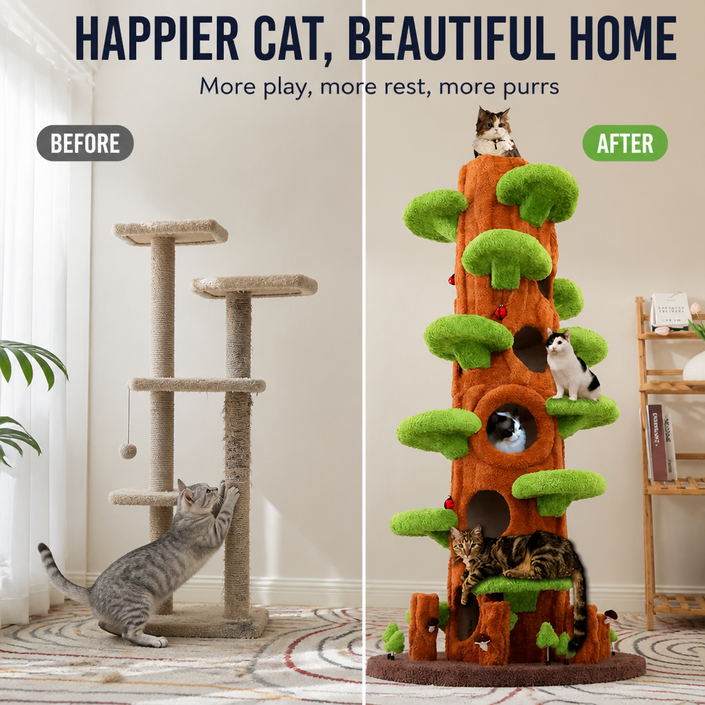 ClimbNest™ — Turn Your Cat’s Energy into Pure Joy and Stylish Calm