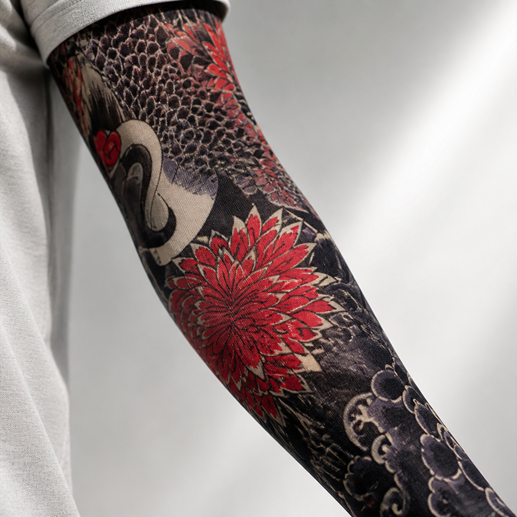 SlipSkin™ — Flaunt Fierce Tattoo Style with All-Day Sun Armor