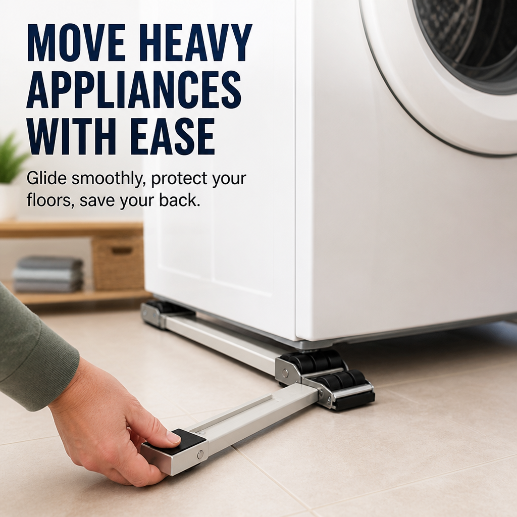 TorqueGlide™ — Move Heavy Appliances Effortlessly Without Back Pain or Floor Damage