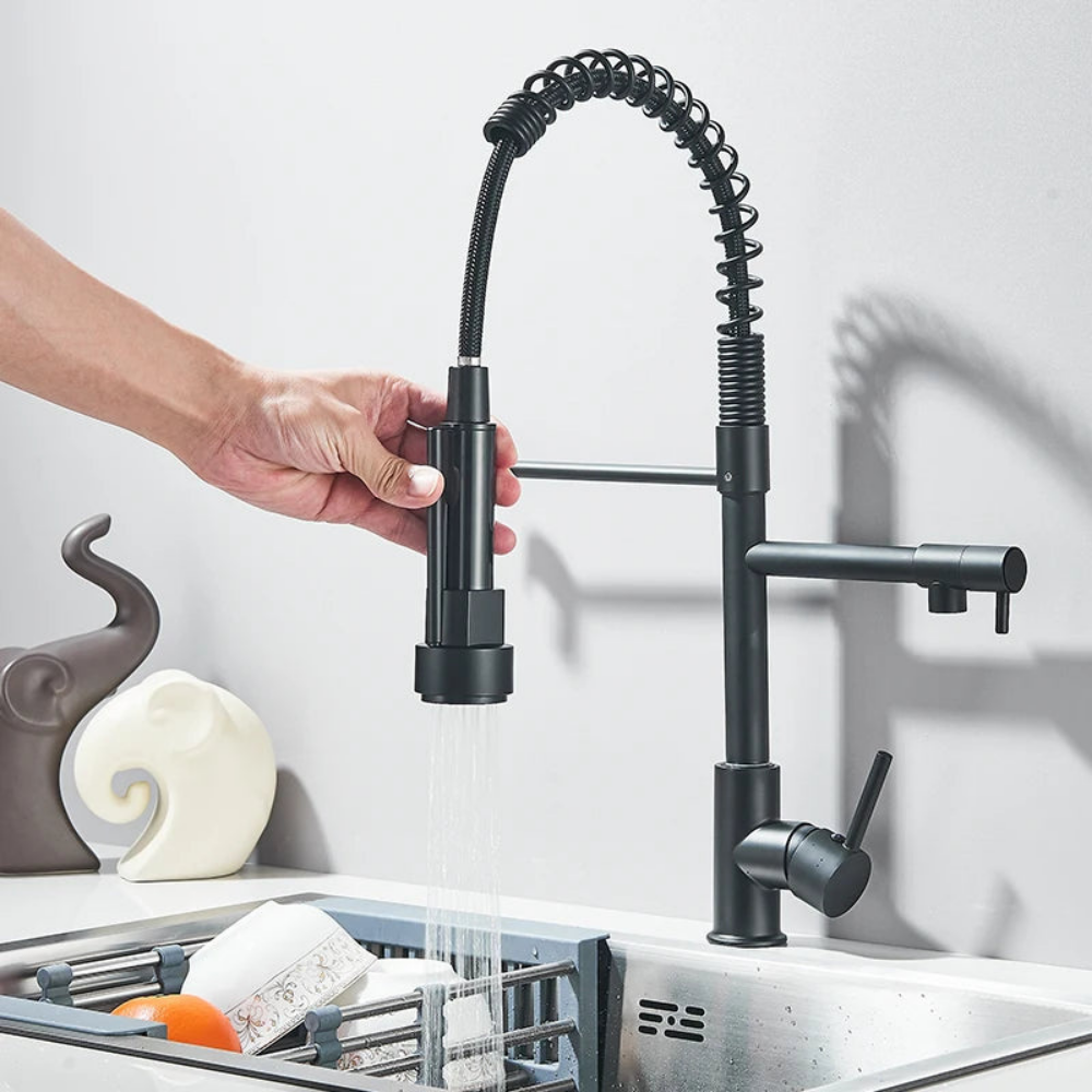 Pull Down Kitchen Faucet with Swivel Spout