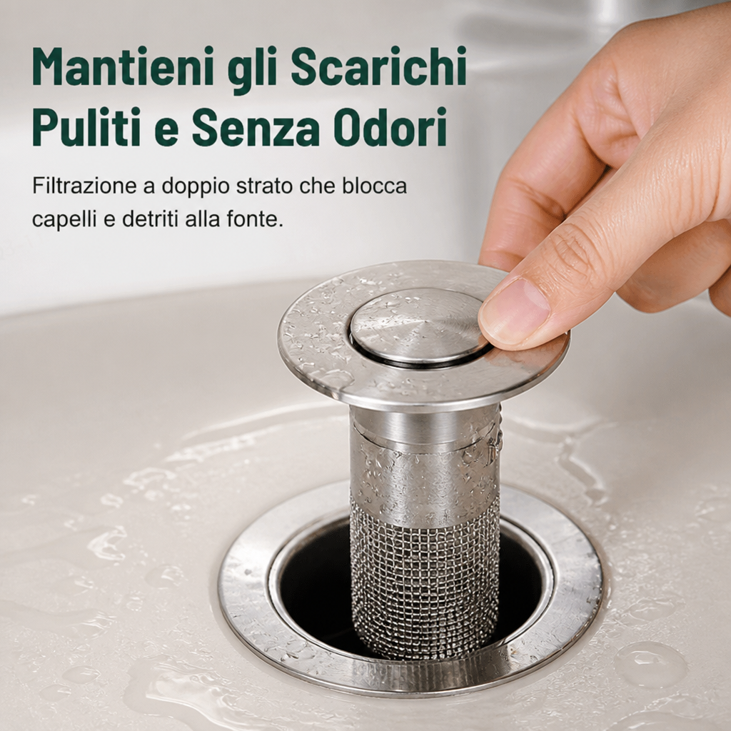PureGuard™ Stainless Floor Drain Filter — Keep Drains Fresh, Clear, and Pest-Free Without the Hassle