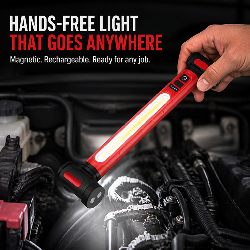 LumiPro™ Magnetic LED Light — Hands-Free Brilliance That Powers Every Project