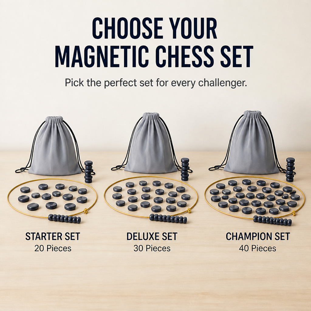 StratagemX™ Magnetic Chess — Lock Every Move, Ignite Your Winning Mindset