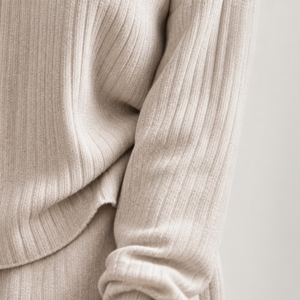 SeranaSilk™ Soft Ribbed Lounge Set — Embrace All-Day Luxury That Flatters Every Curve