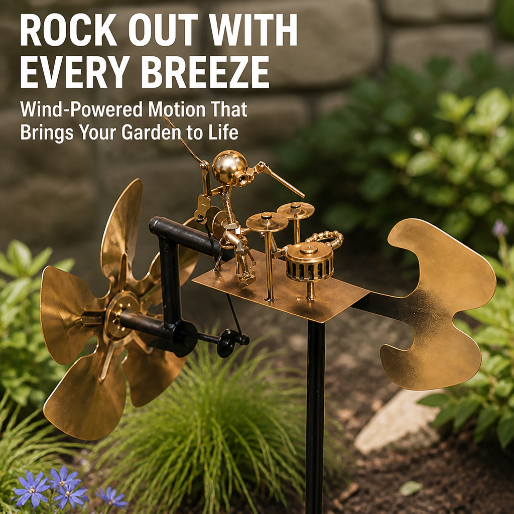 PulseRocker™ — Ignite Your Garden with Nonstop Wind-Powered Rock ‘n’ Roll Energy