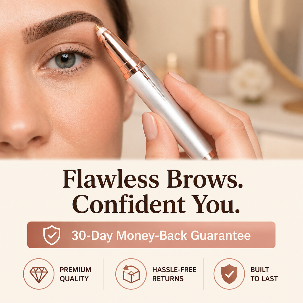 SleekLine™ 2-in-1 Brow Sculptor & Facial Hair Remover — Command Perfect Brows and Silky Smooth Skin Anytime, Anywhere