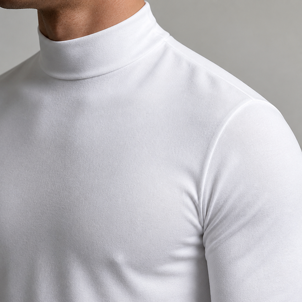 VeroEdge™ Slim Fit Long Sleeve High-Neck Shirt — Own Every Room with Unmatched Confidence and Comfort