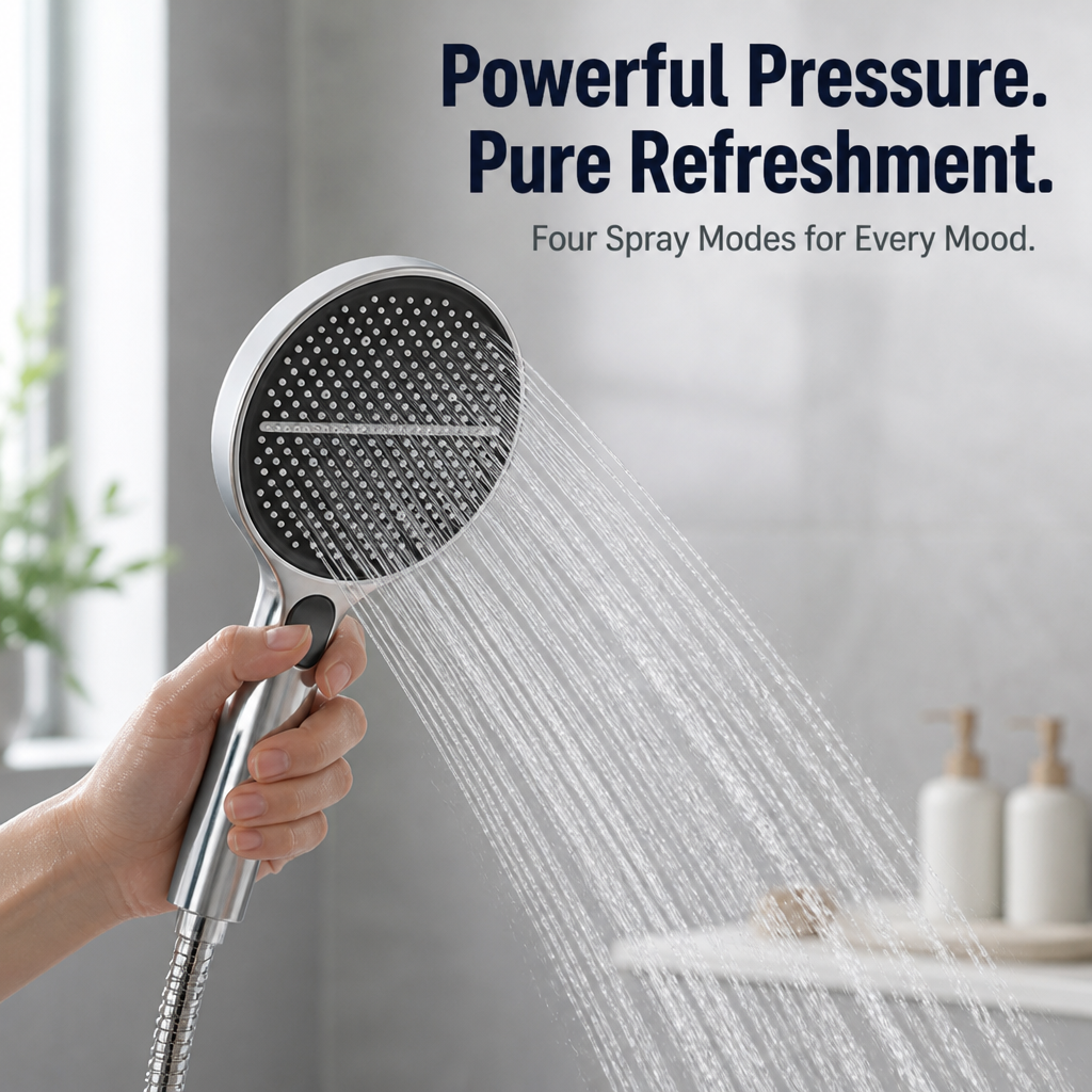 TempestaPure™ High-Pressure Handheld Shower Head — Ignite Your Senses with a Powerfully Revitalizing Shower Every Time