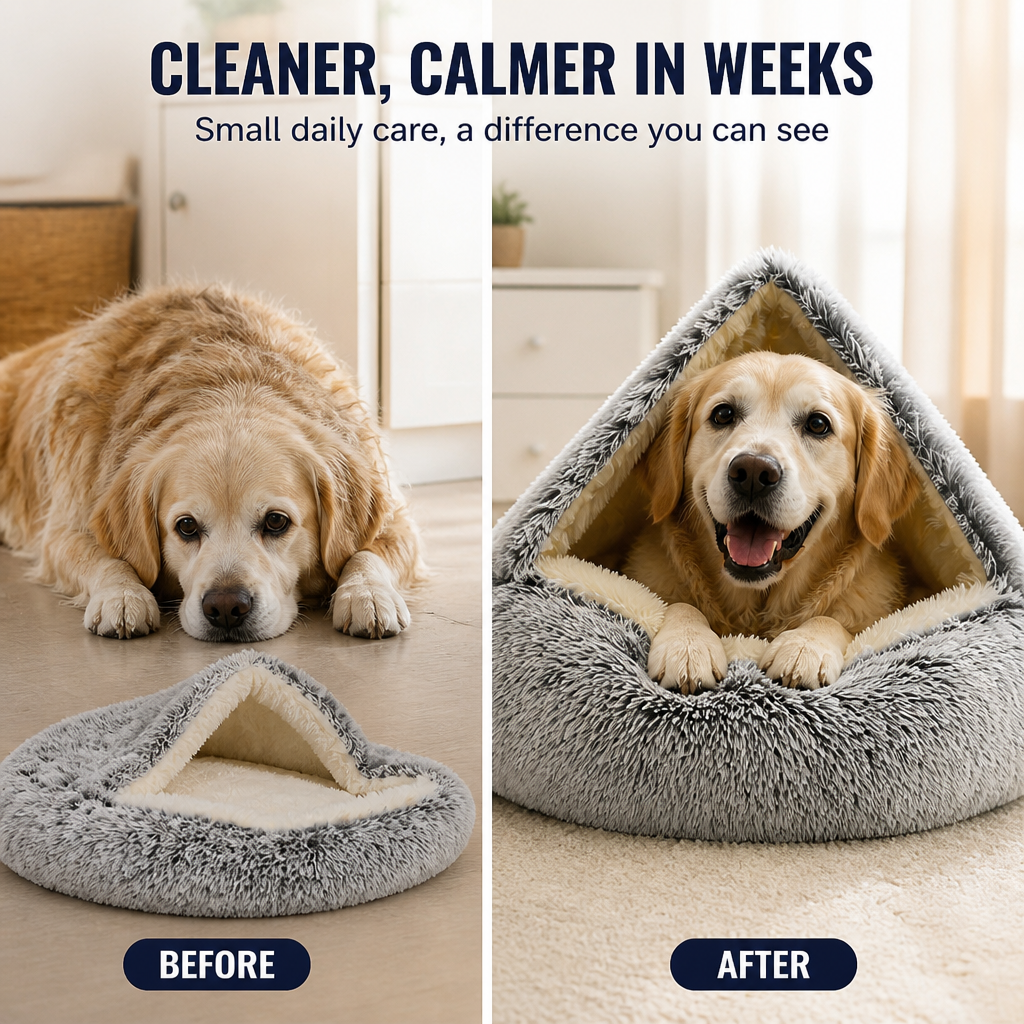 SnuggleNest™ — The Cozy Hug That Calms Your Pet to Deep, Dreamy Sleep