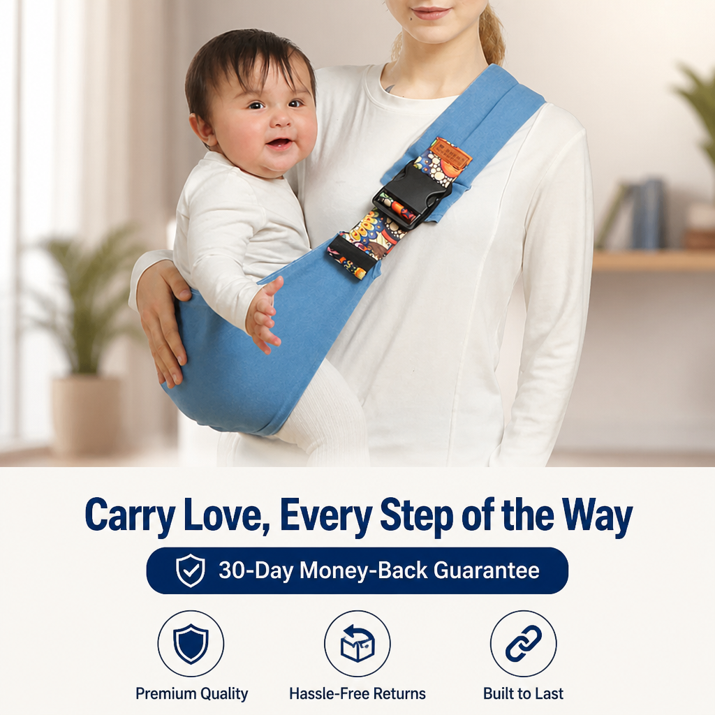 NurturaNest™ BabySling — Move Freely While Keeping Your Baby Safe and Snug Every Step of the Way