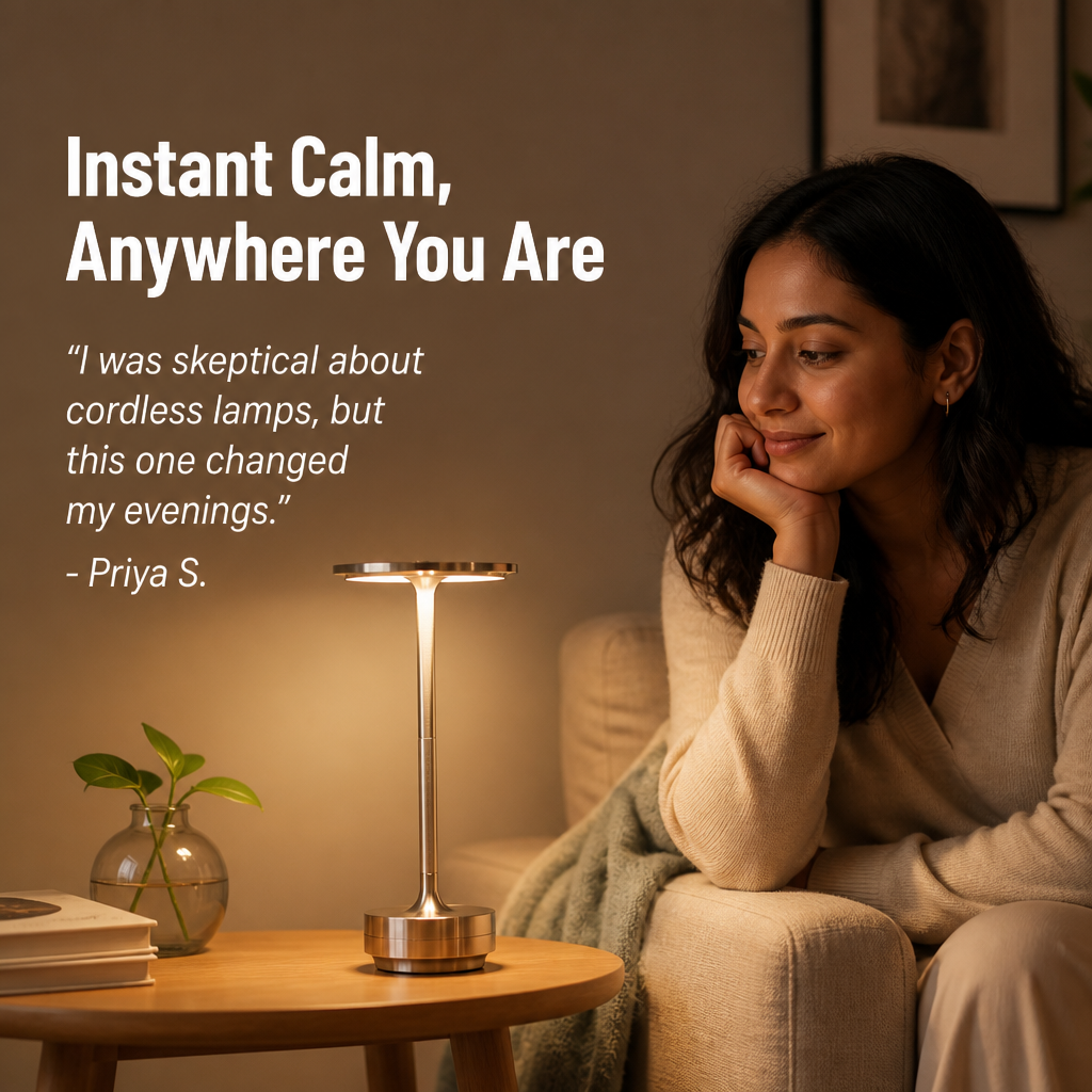 LumaEase™ — Wrap Your World in Instant Calm and Cordless Luxury