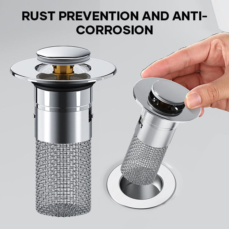 Pop-up Mechanism Drain Filter in Stainless Steel
