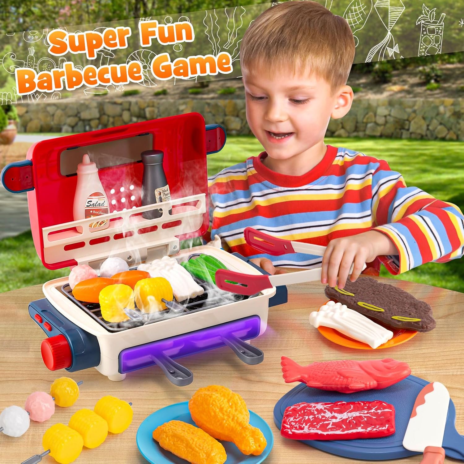 FlameCraft™ Interactive BBQ Set — Spark Imagination with Real-Sizzle Fun and Proud Playtime