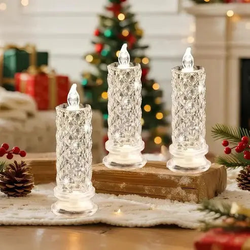 Crystal Glow LED Candles – Luminous Light Memories for the Holiday Season